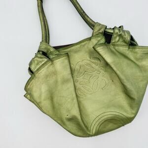 Loewe Green Leather Nappa Aire Handbag